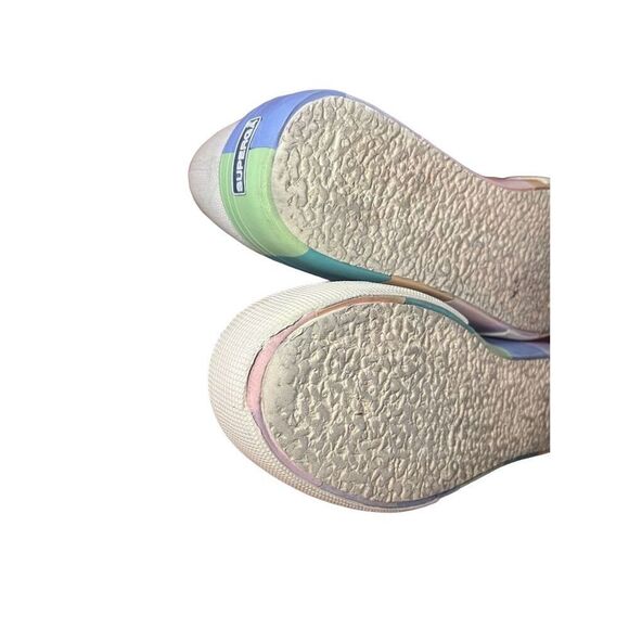 Superga Women's Rainbow Stripe Multicolor Platform Sneakers Size 10W - Picture 11 of 16